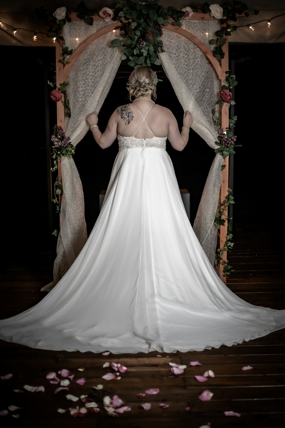 woman in white wedding dress