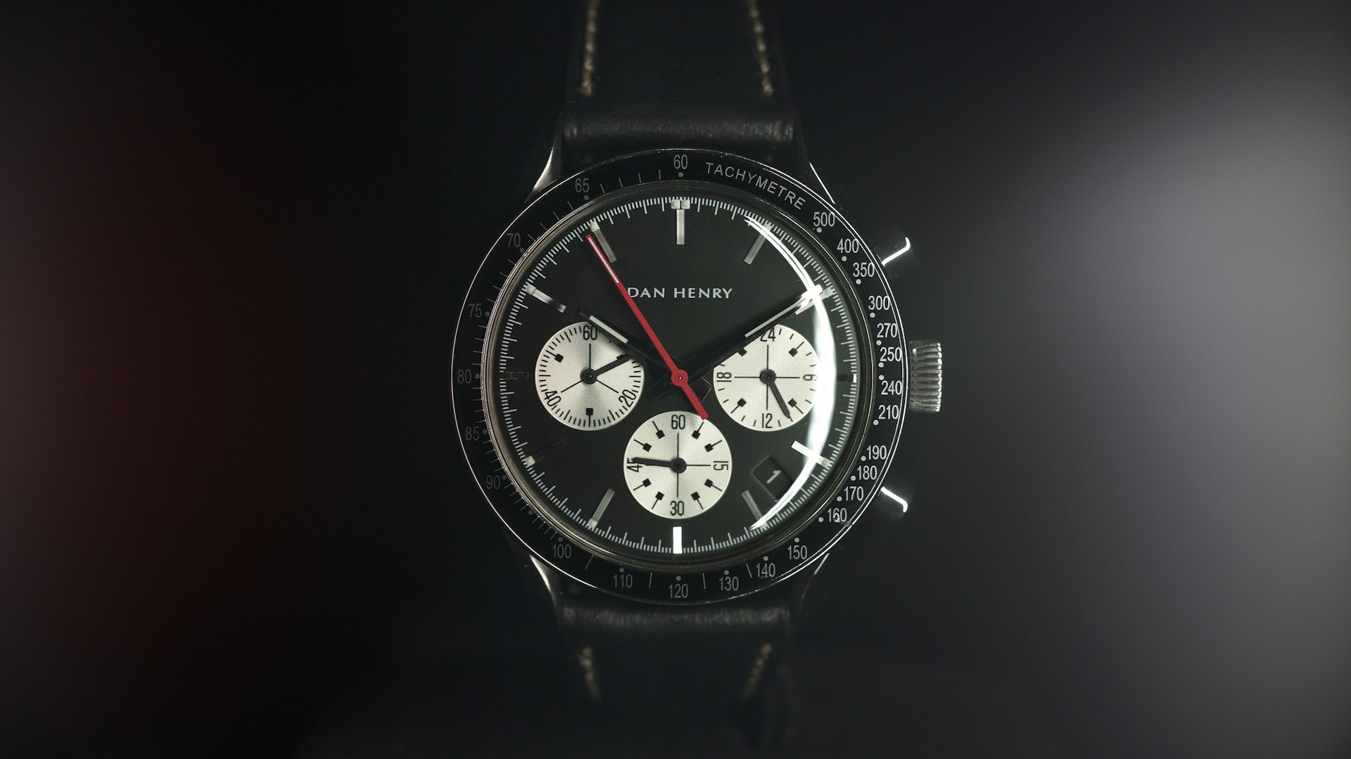 black and silver chronograph watch