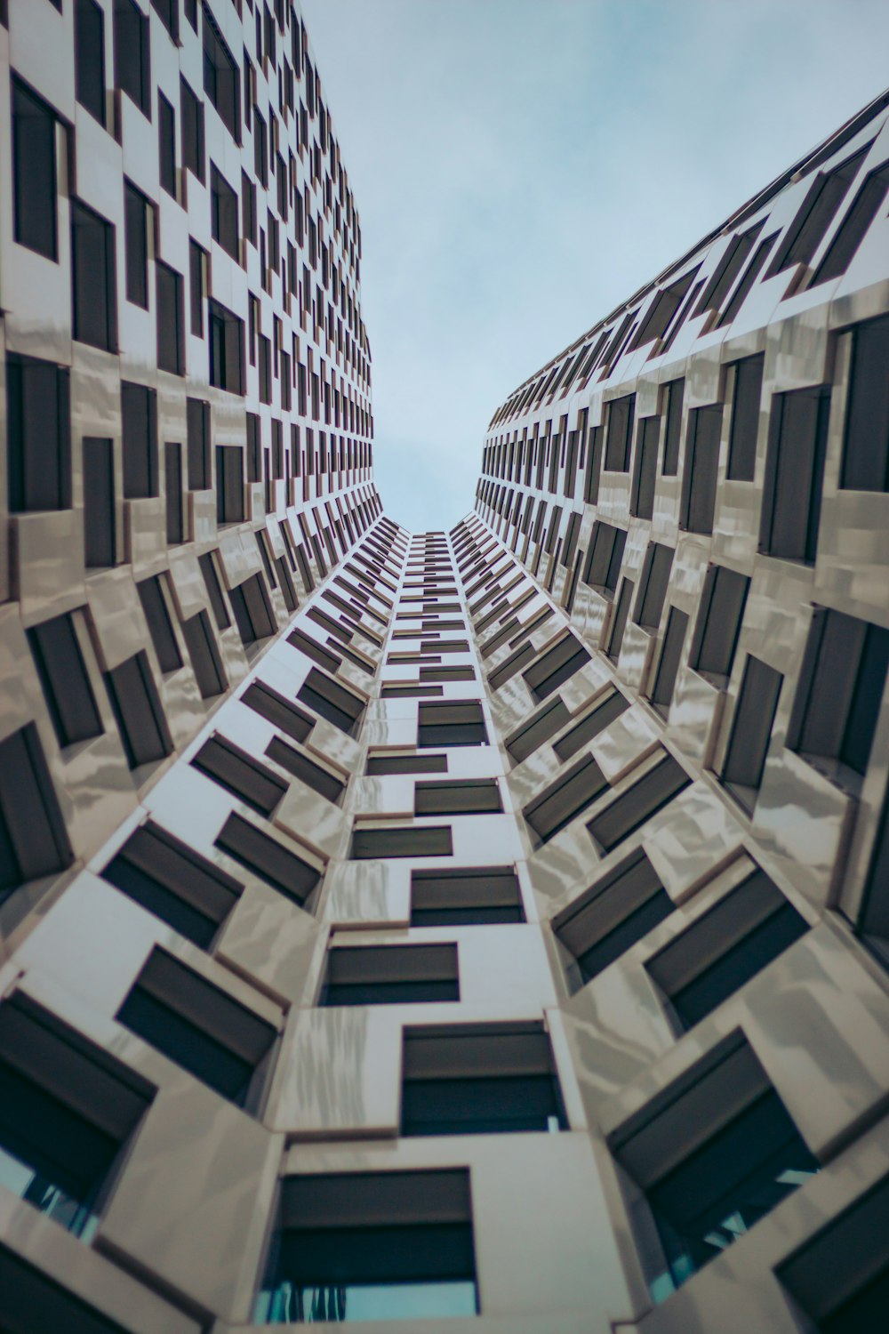 low angle photography of high rise building