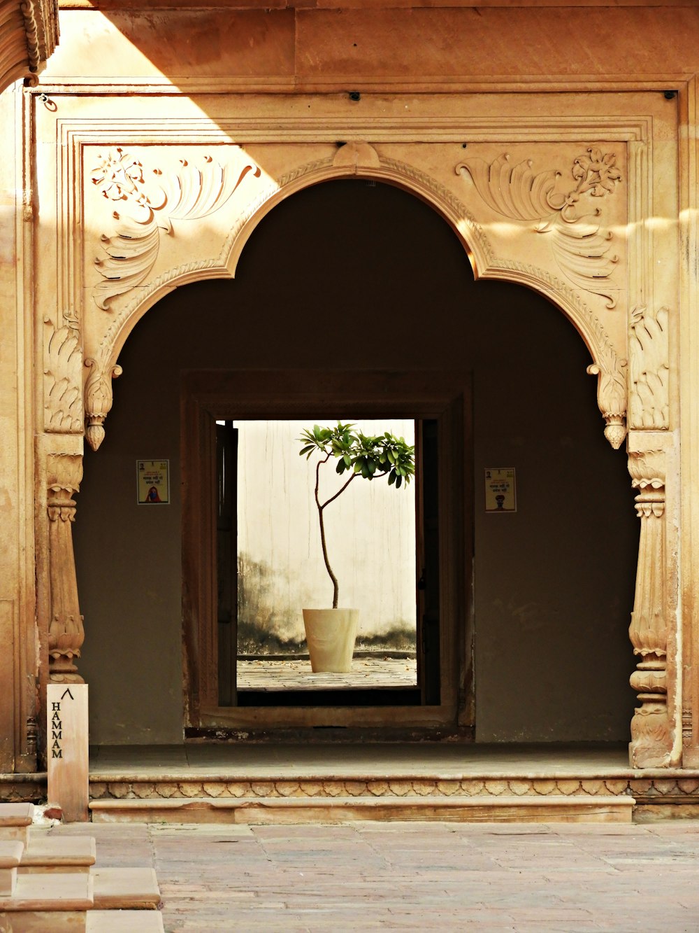 brown wooden door with glass panel