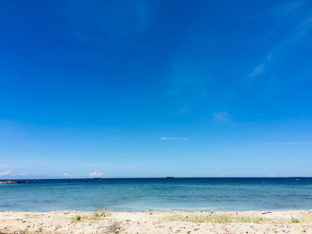 blue sky over the beach