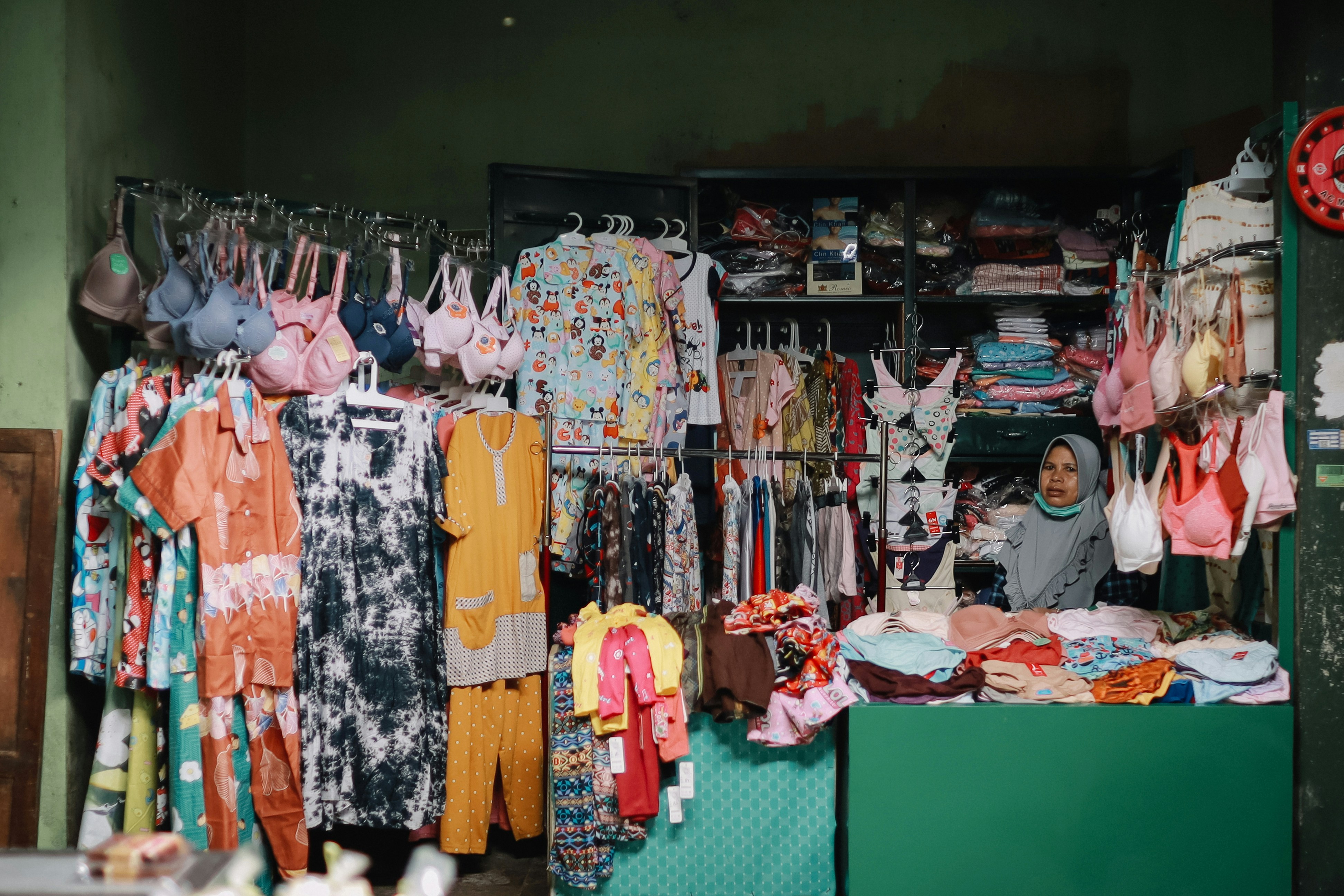 womens assorted clothes on clothes hanger