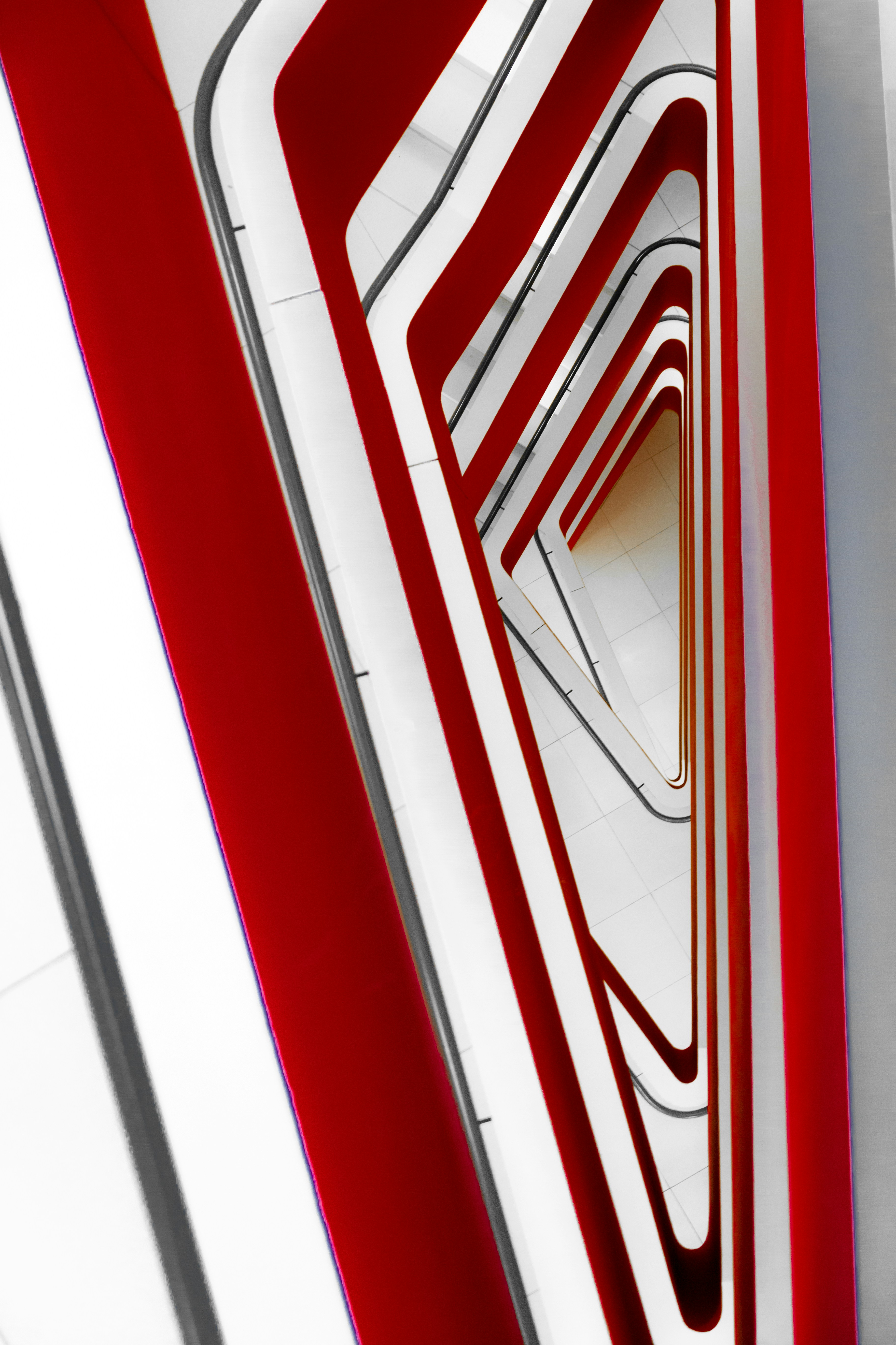 red and white metal frame