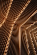 brown and black striped textile