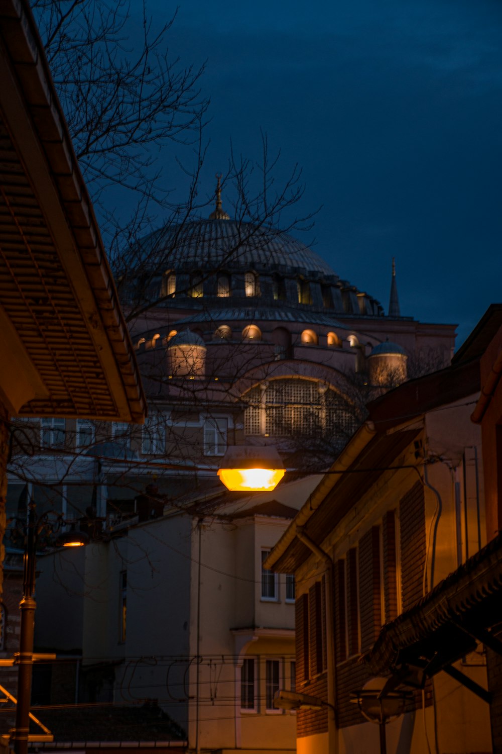 brown and white dome building during night time
