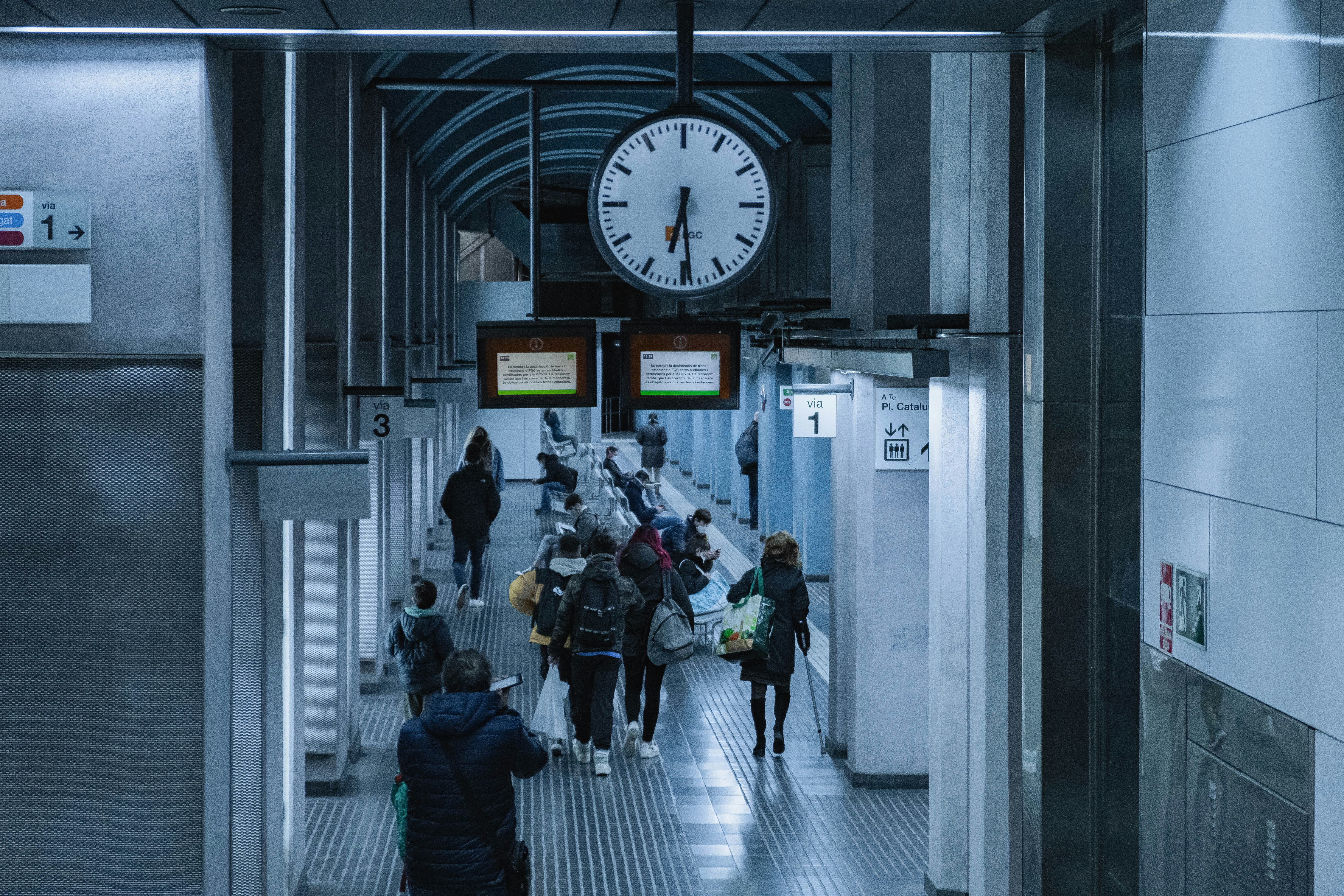 Gràcia FGC Station, Barcelona - January 2021