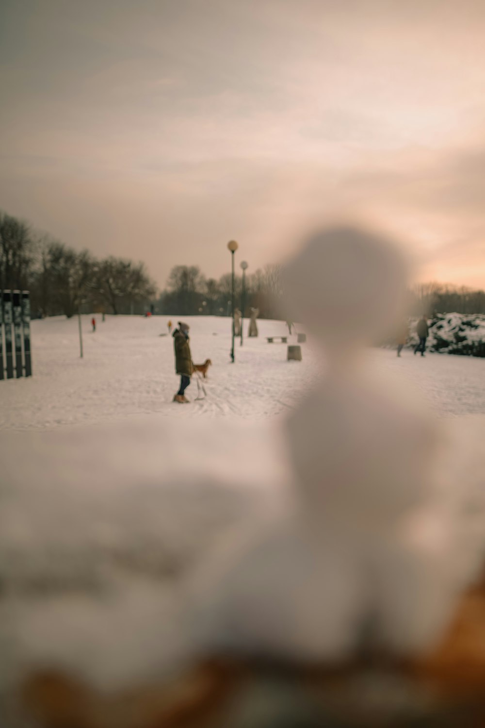 person in black jacket and pants standing on snow covered ground during daytime