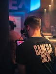 A candid shot of a crew member in action.