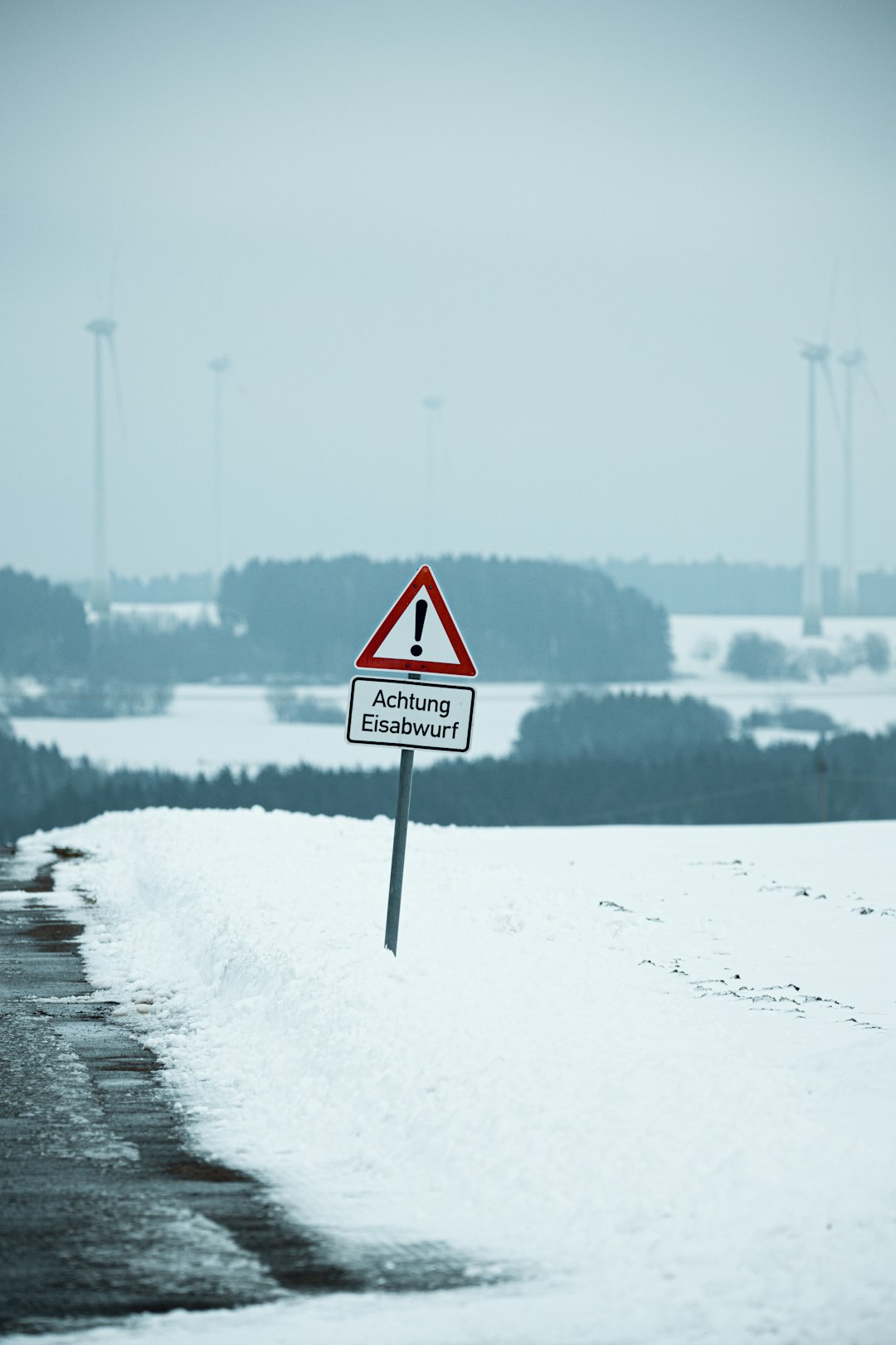 red and white stop sign on snow covered ground