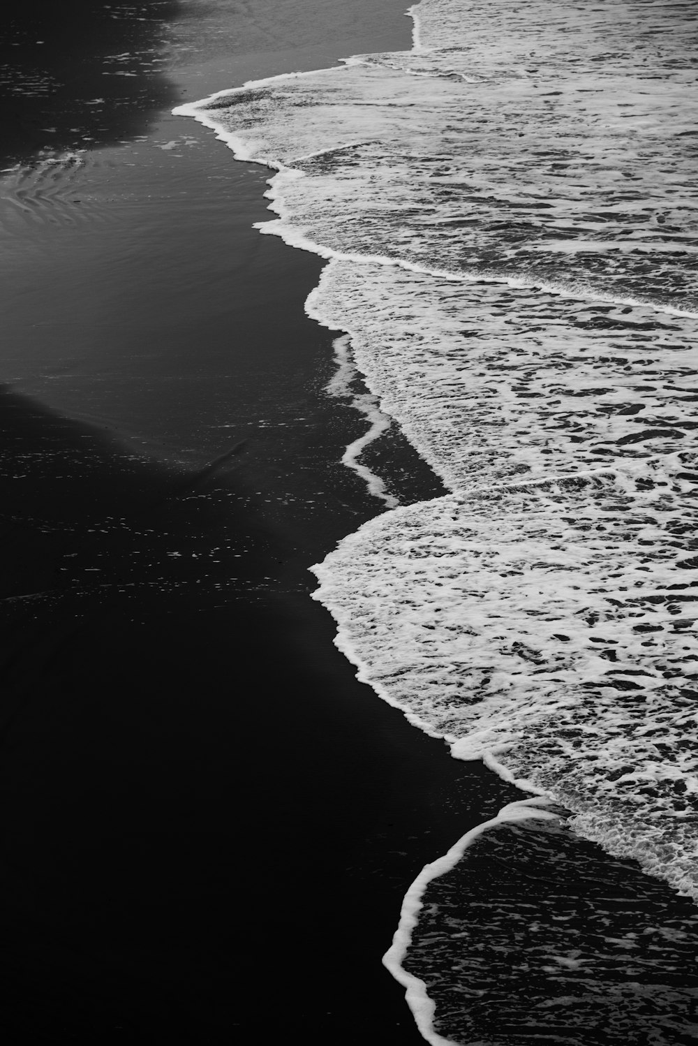 grayscale photo of ocean waves