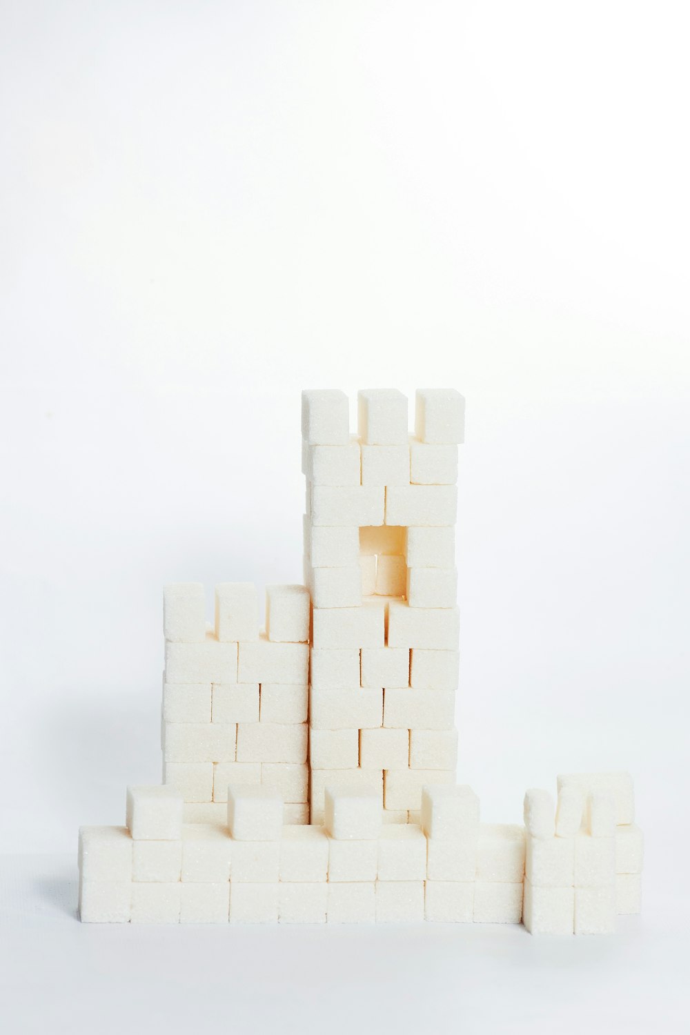 white blocks on white background