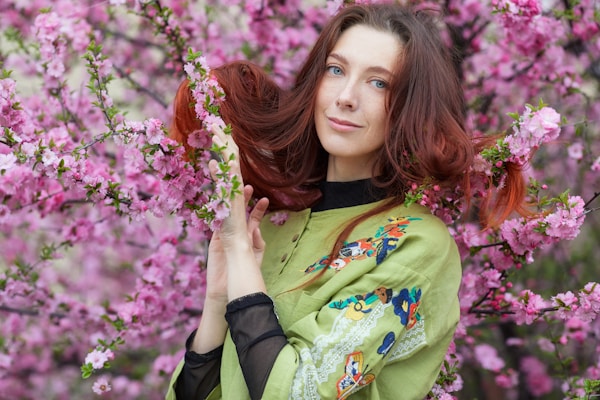 A girl posing for camera