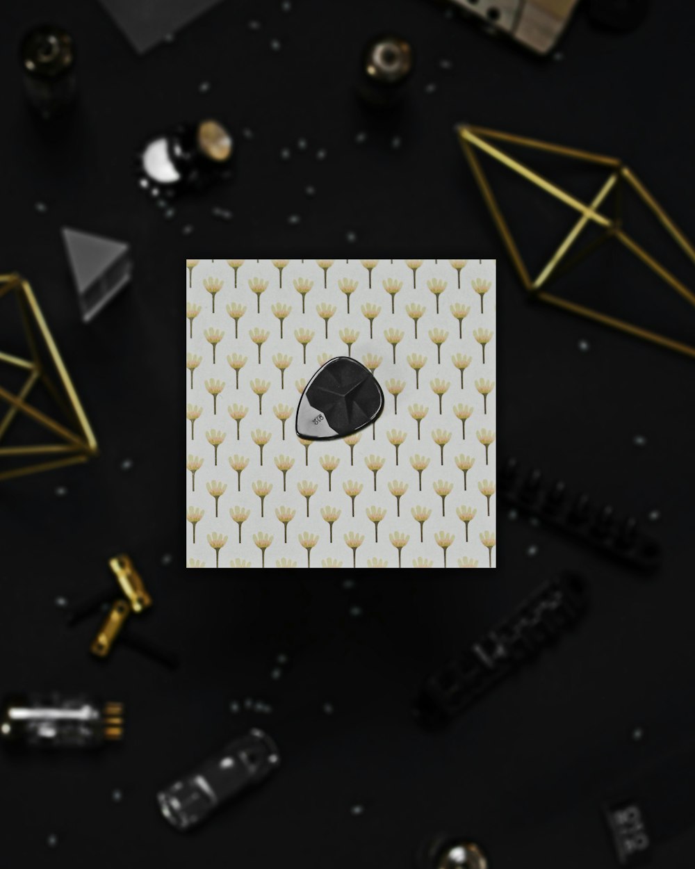 black and yellow square illustration