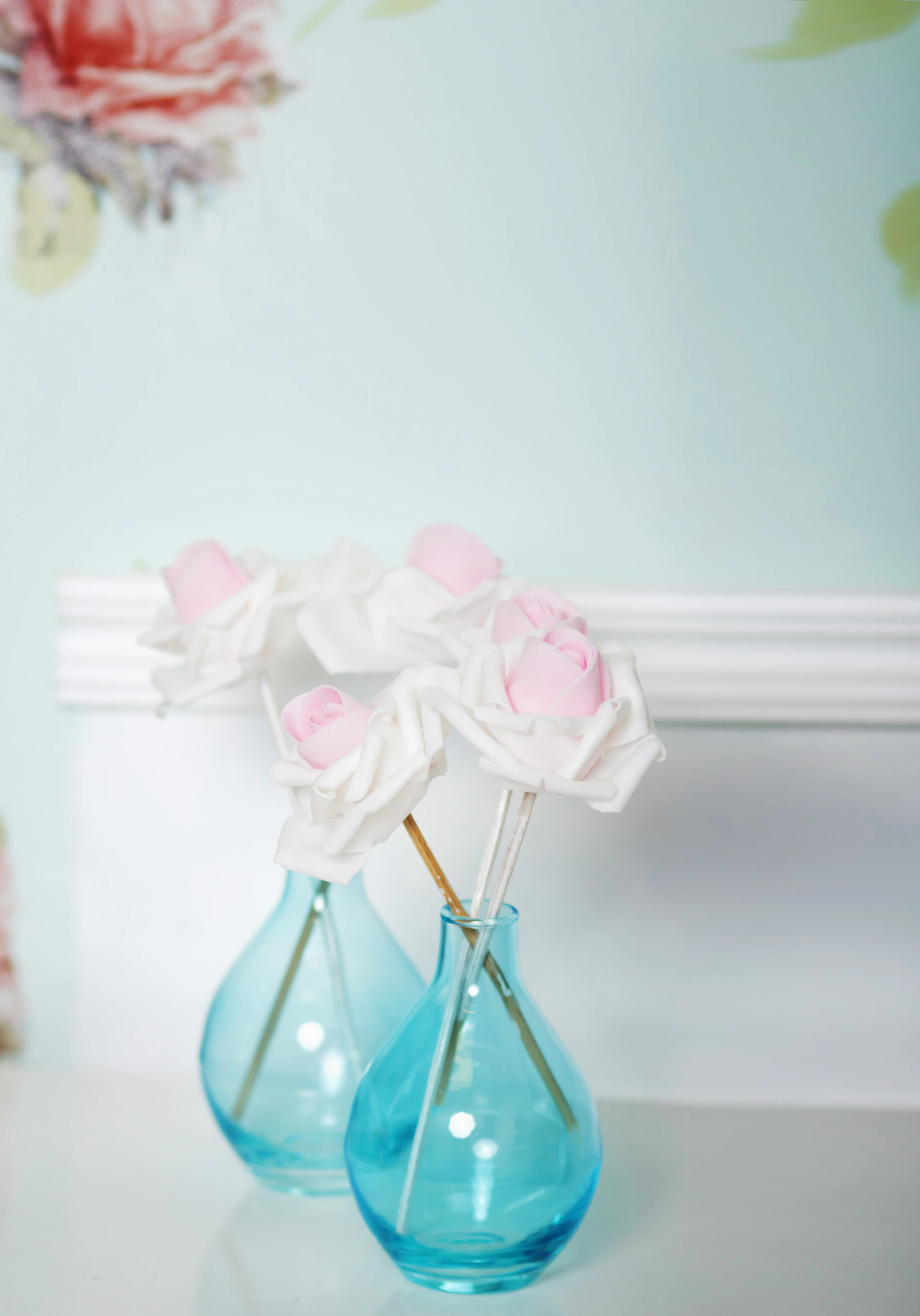 pink and white moth orchids