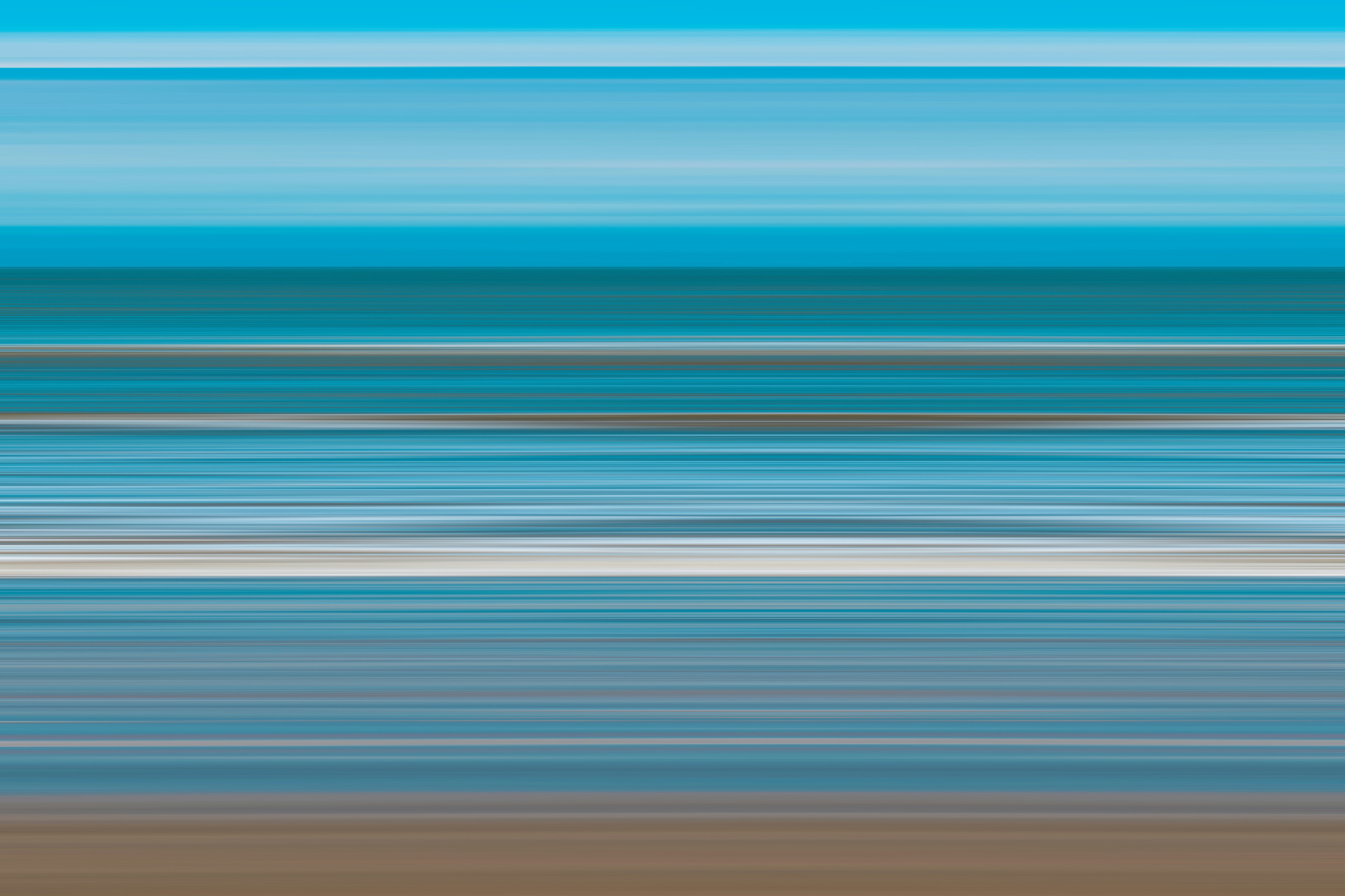 blue white and brown abstract painting