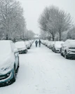 cars parked on snow covered road during daytime
