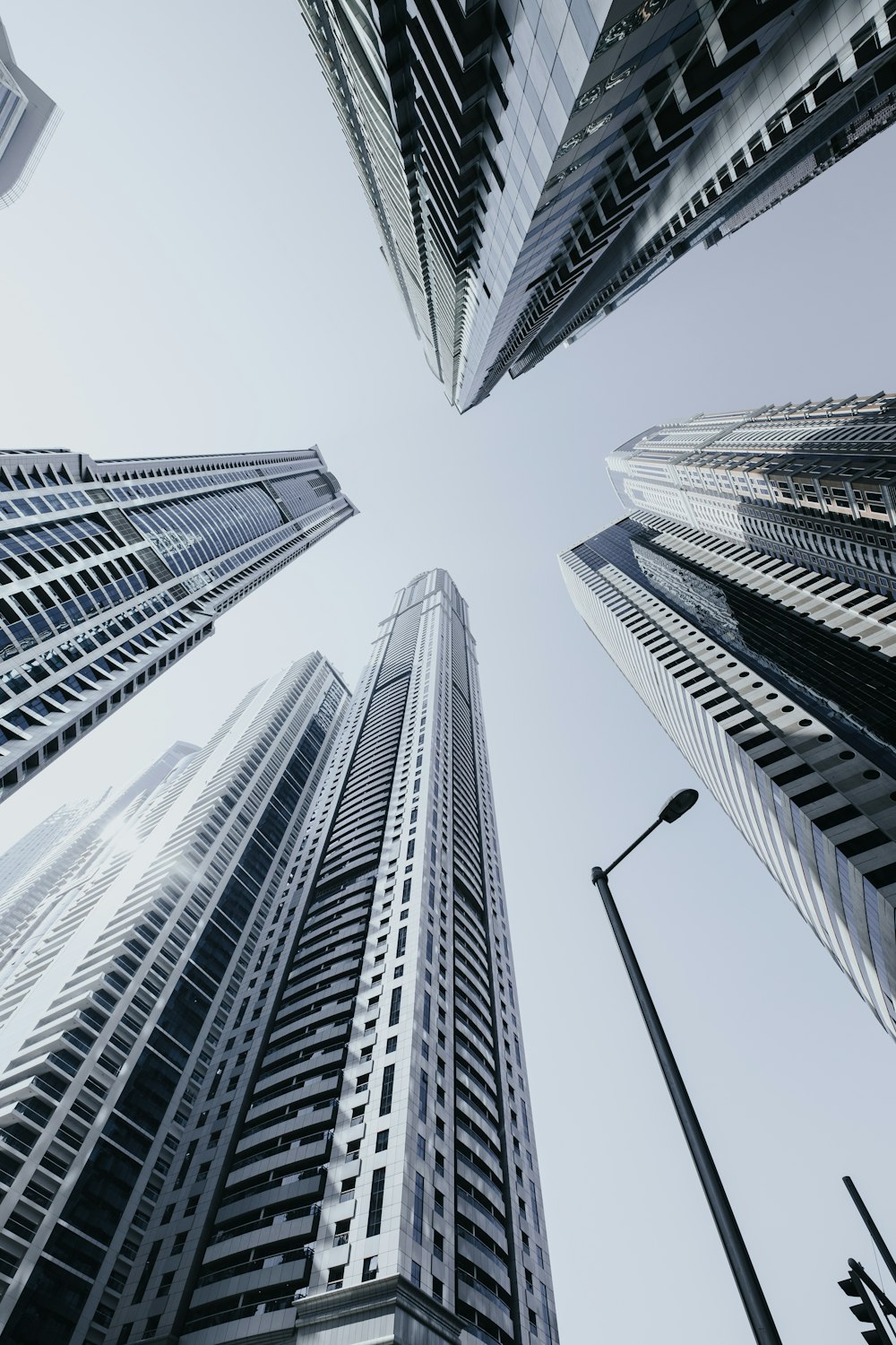 low angle photography of high rise buildings