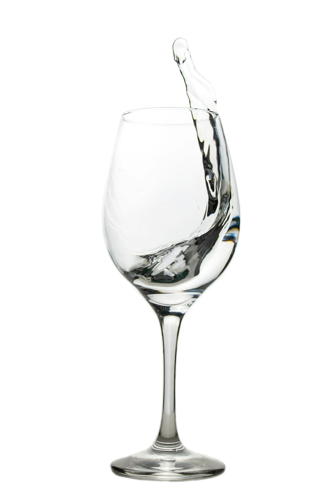 clear wine glass with water