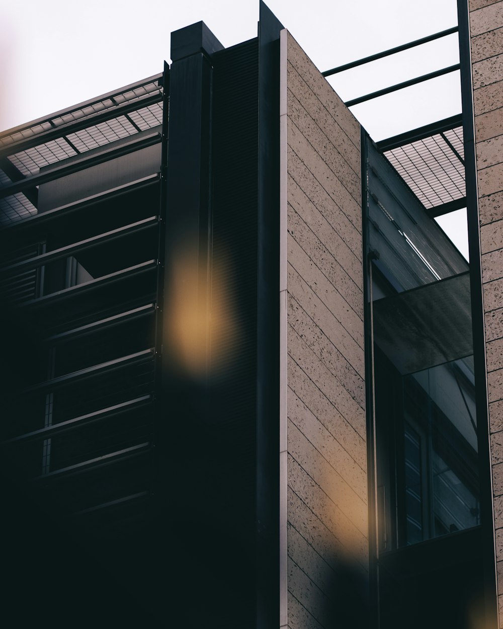 black and brown brick building