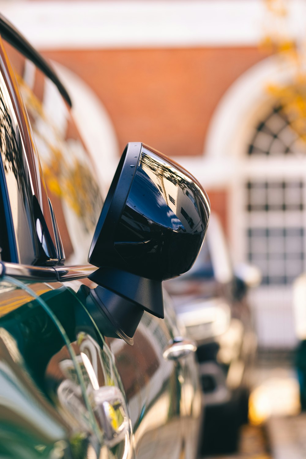 black and silver car side mirror