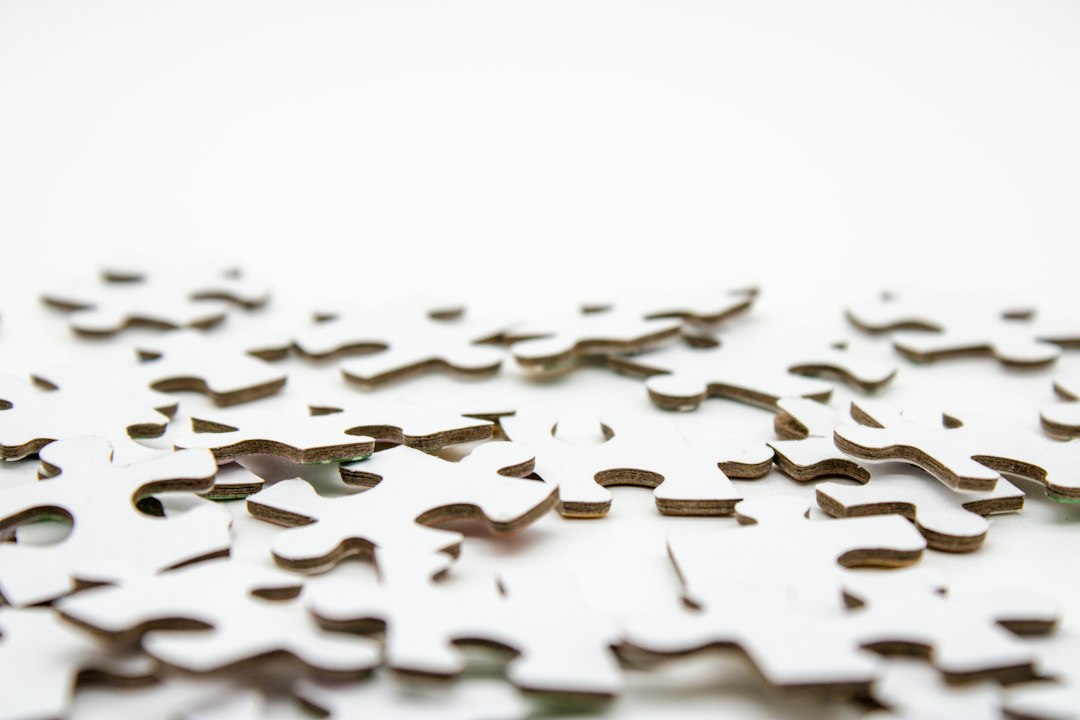 jigsaw puzzle pieces spread
