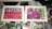 Two framed graffiti artworks display abstract and colorful designs. The left artwork features a vibrant pink background with black outlines creating curvy, overlapping shapes. The right artwork has a mix of purple and green tones with bold black outlines forming abstract faces and repetitive text. The frames rest on a surface covered with various stickers and cutouts, adding to the urban and eclectic aesthetic.
