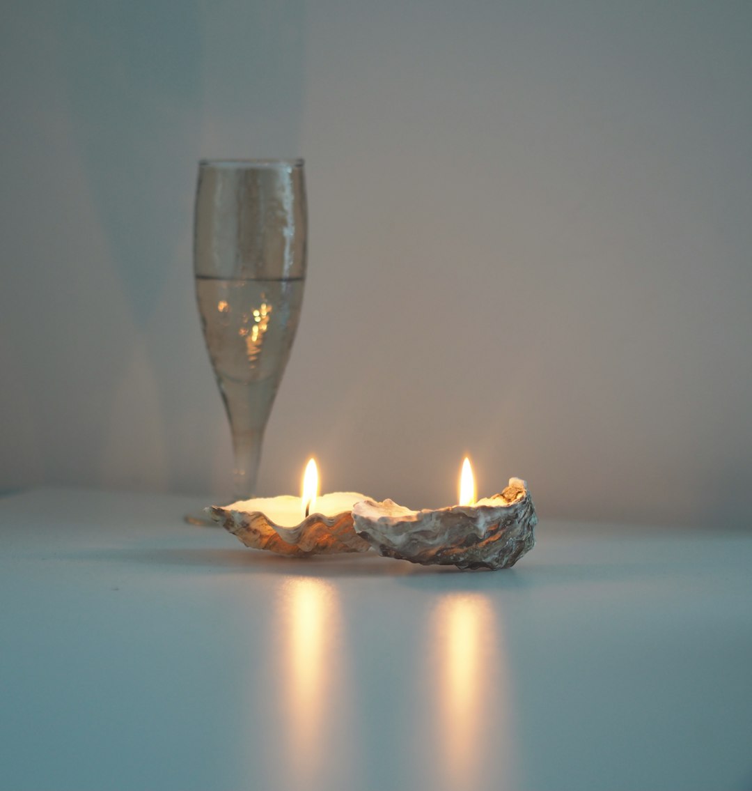 clear wine glass with fire