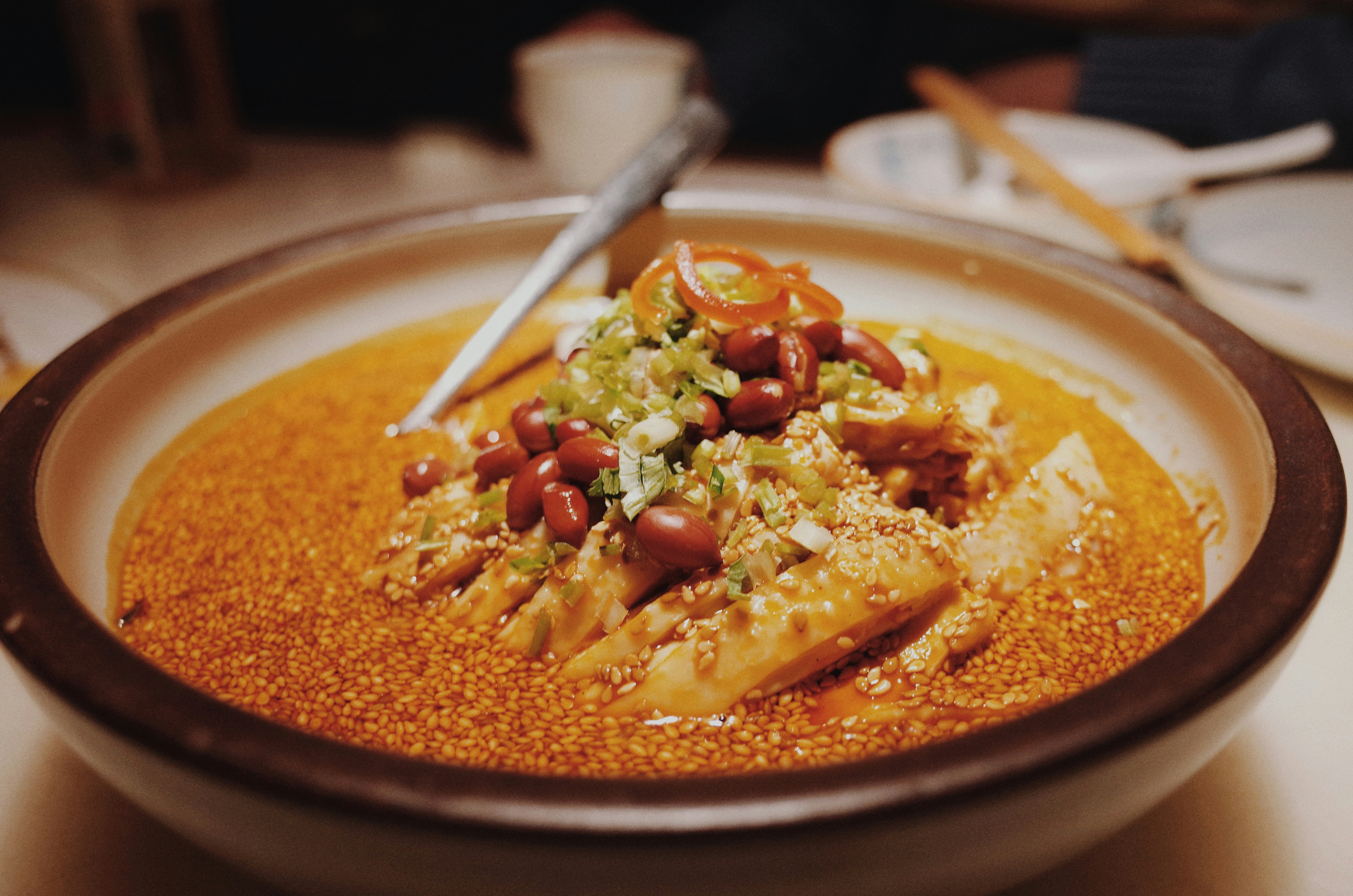 Pasta with beans in tomato sauce