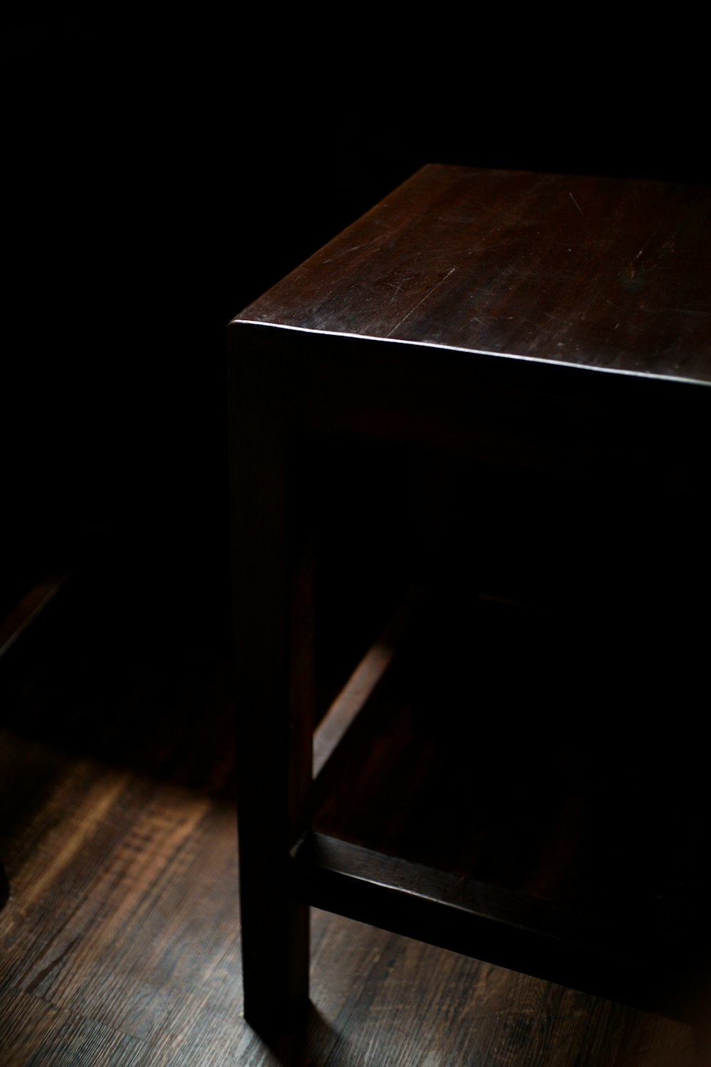 brown wooden table on brown wooden floor