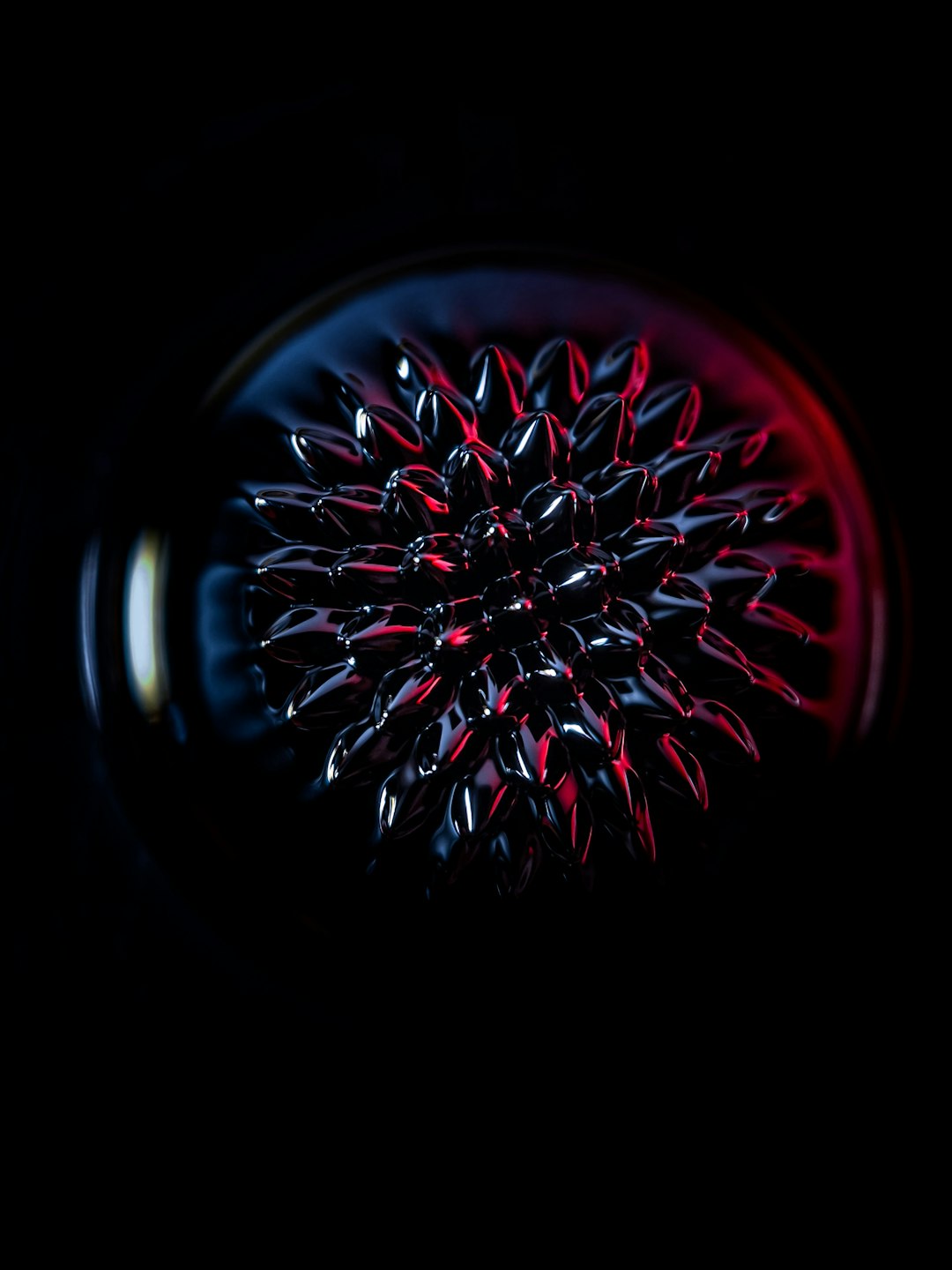 red and silver round light