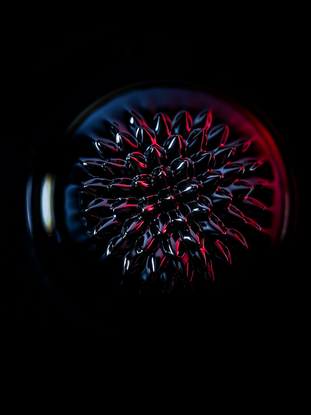 red and silver round light