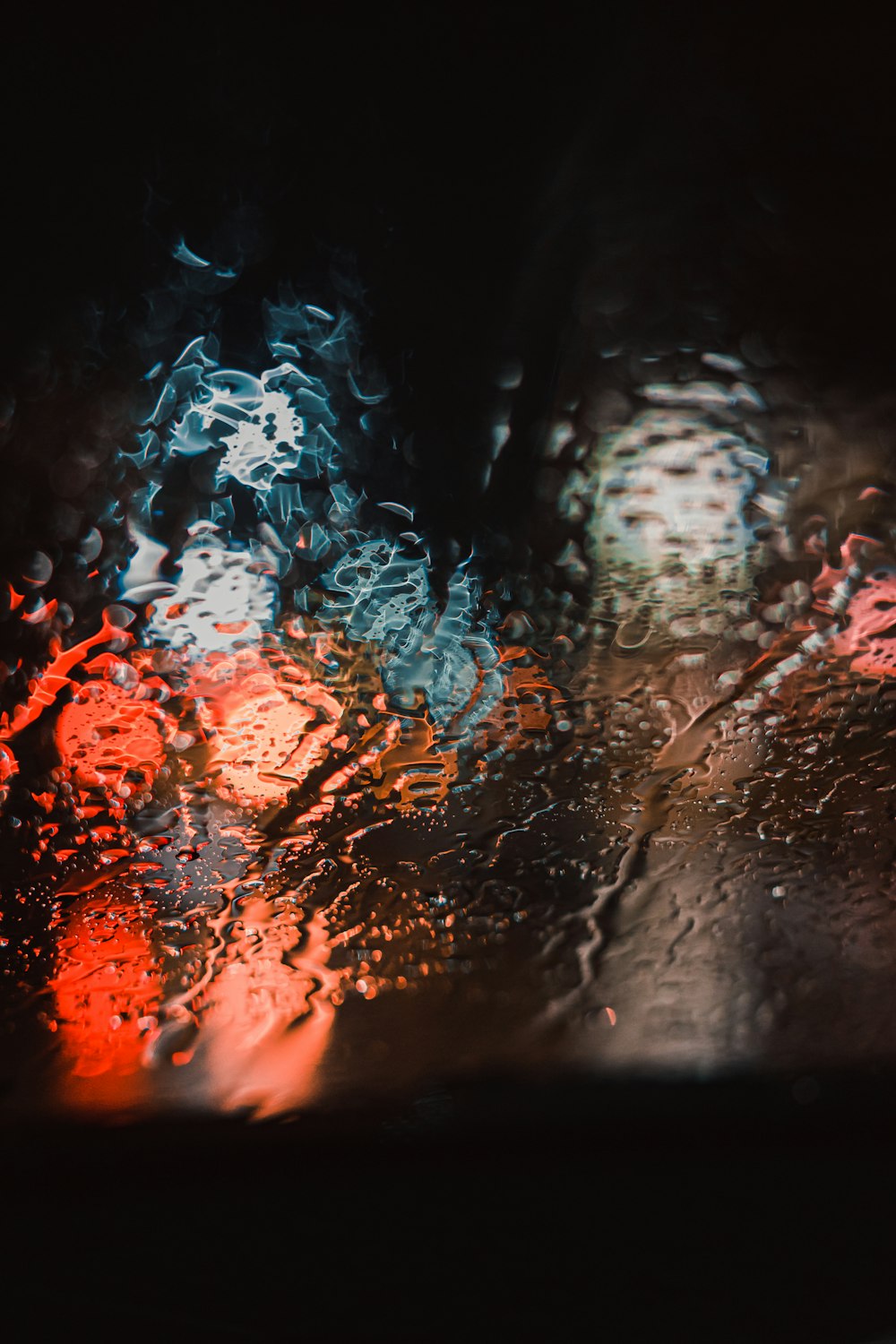 water droplets on glass window