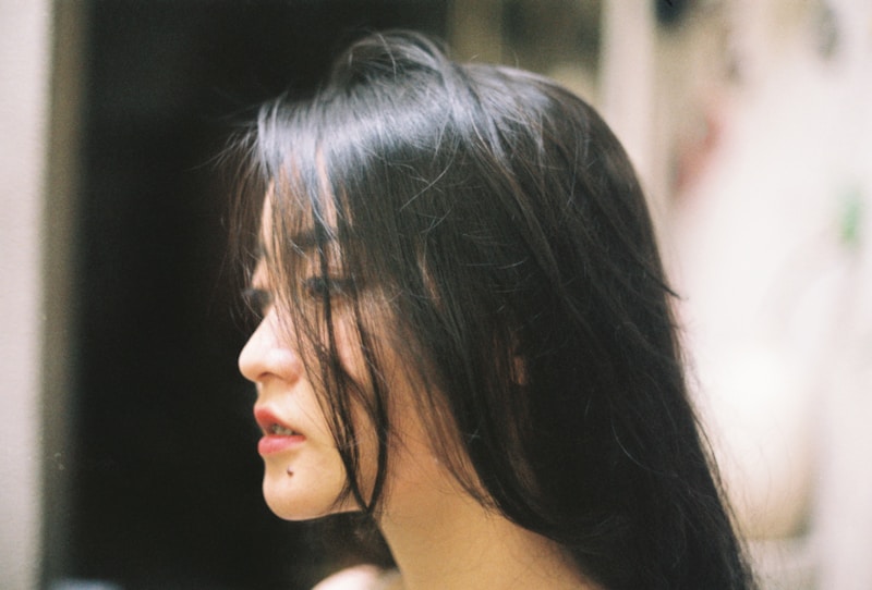 Glamorous woman with sleek black hair