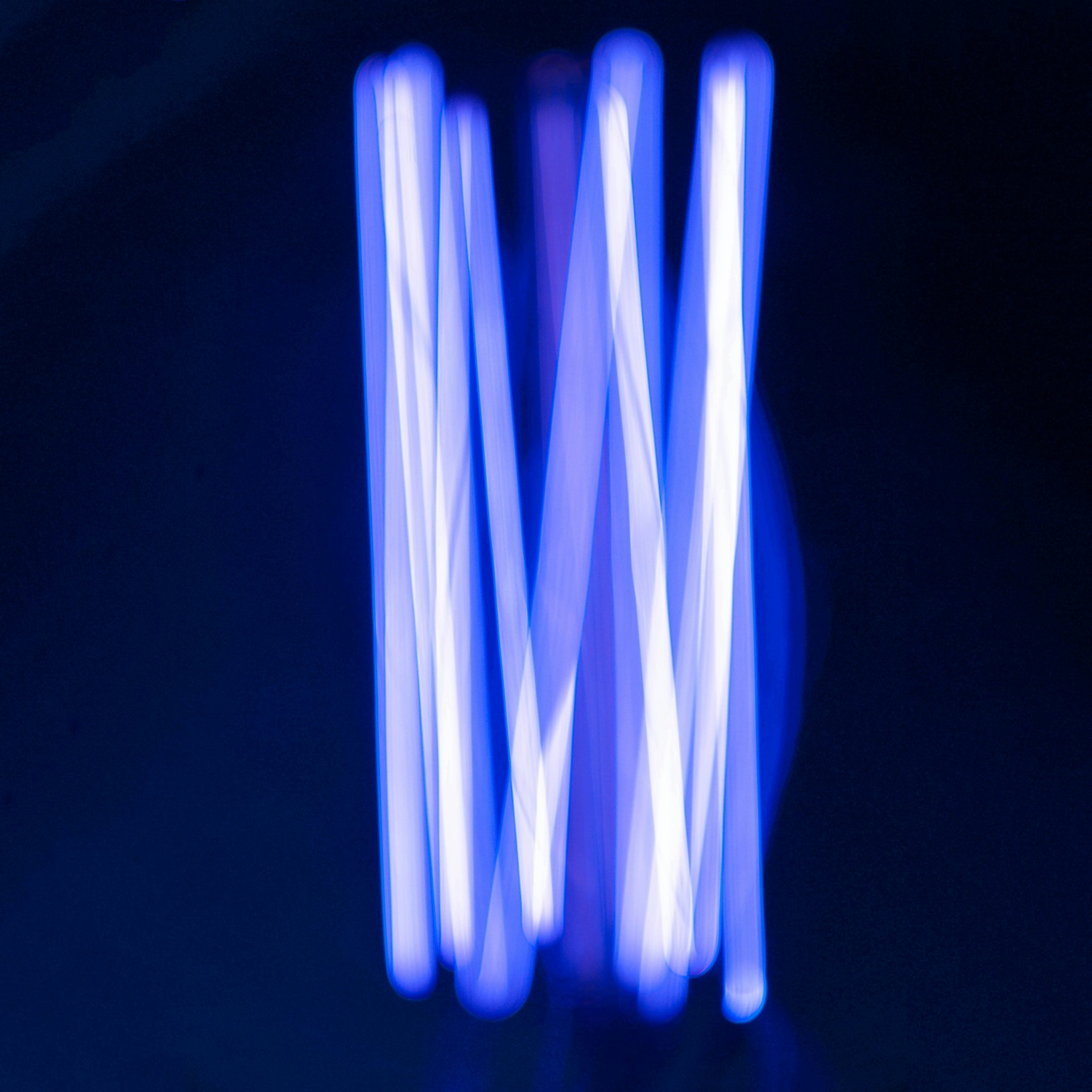 white light on black background