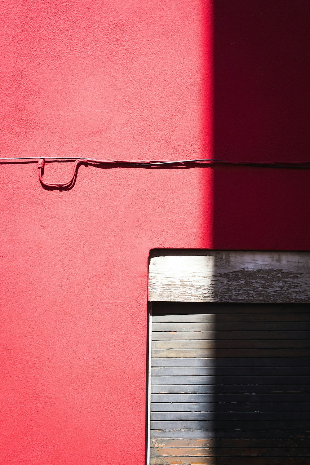 red and black painted wall