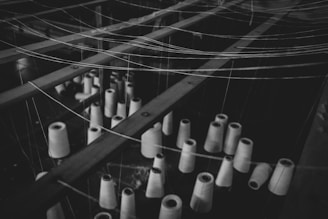 grayscale photo of metal bar