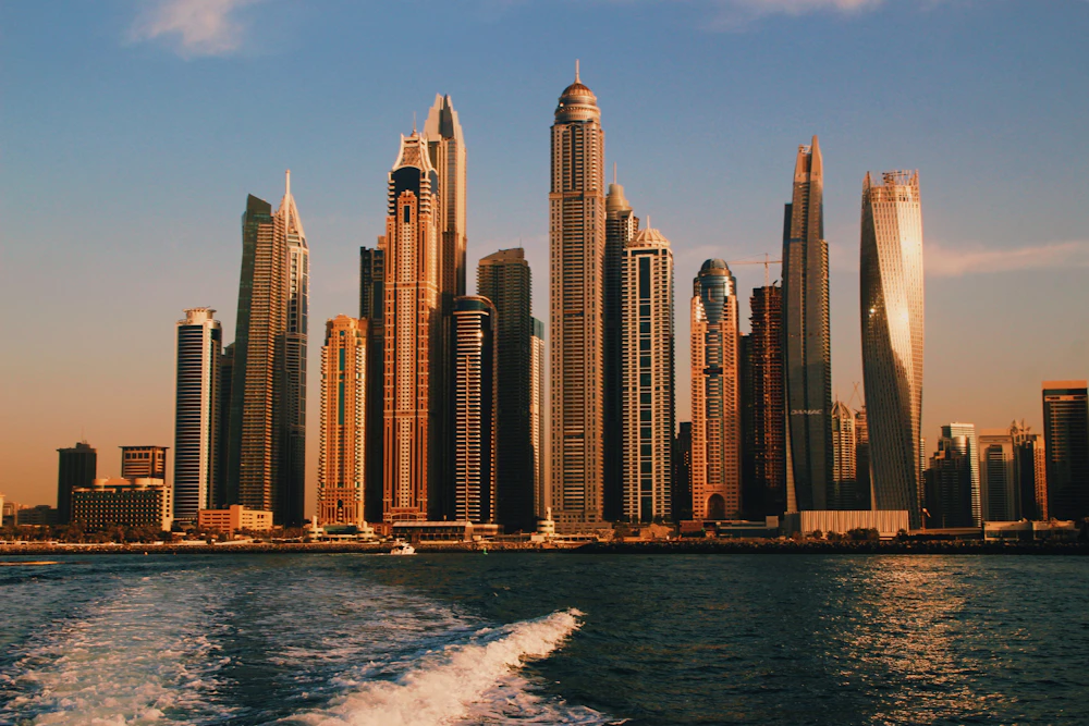 Residential towers near the water in Dubai