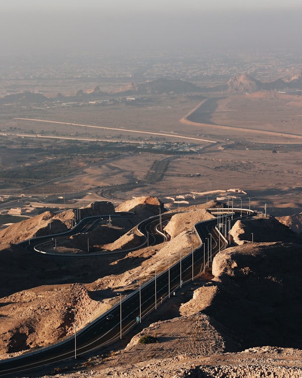Aerial view of Al Ain farmland, UAE