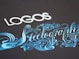 Elegant typography featuring the word 'LOGOS' in white capital letters, paired with an ornate script of 'Steelography' in a flowing, decorative blue font against a dark background.