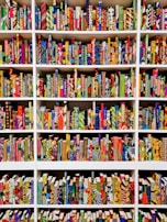 A colorful spread of vibrant book covers that look like a candy store for the imagination.