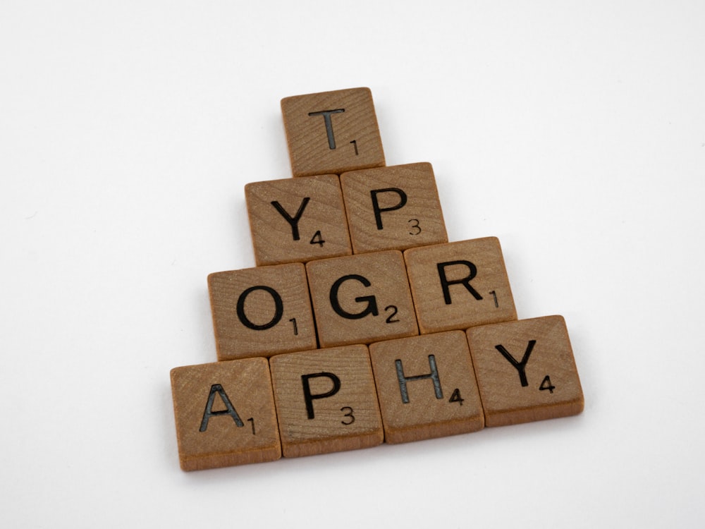 brown wooden blocks on white surface