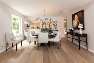 white and black dining table set