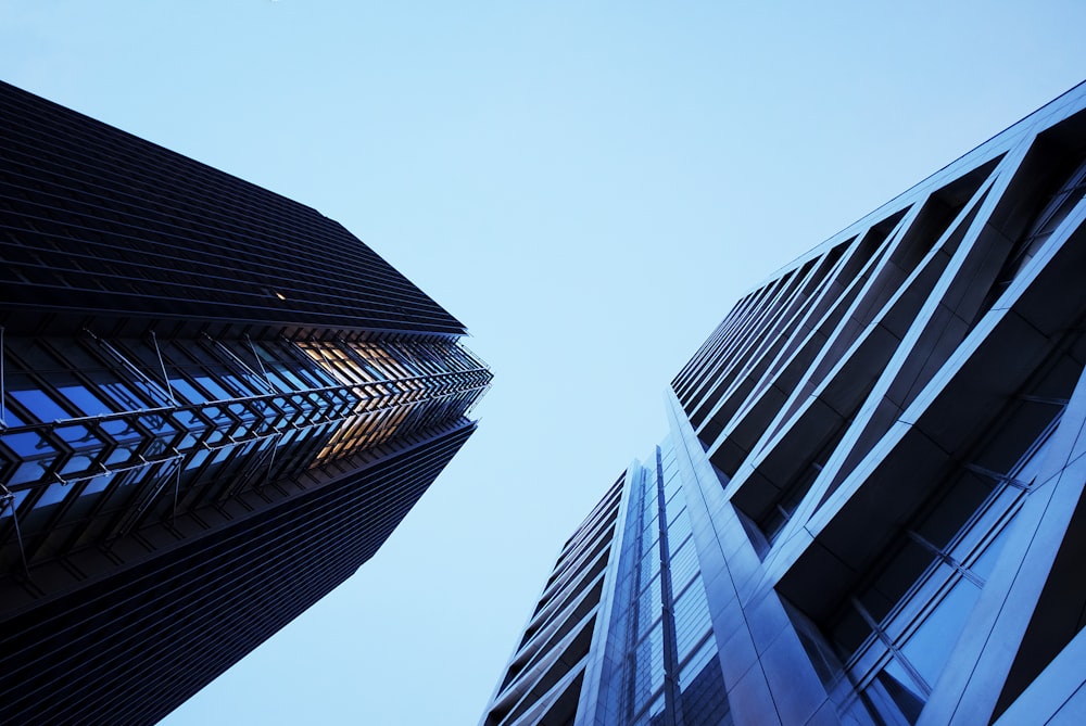 low angle photography of high rise building