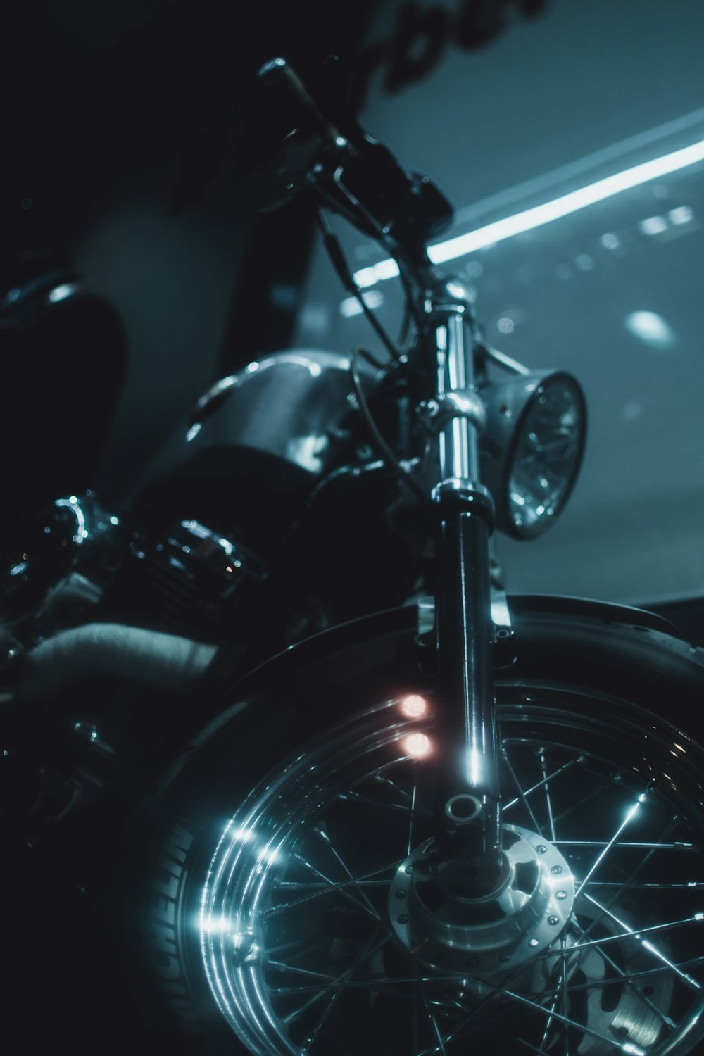 black and silver motorcycle in close up photography