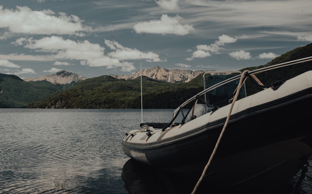 white and black boat on water during daytime