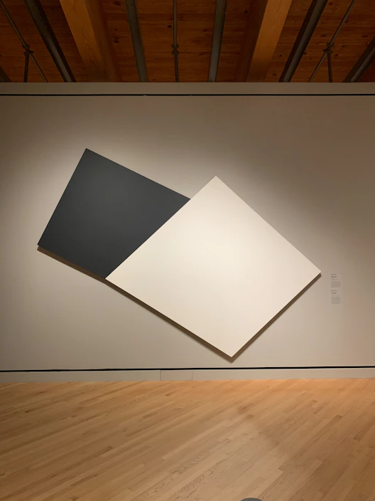 A beautiful artwork displayed in a minimalist setting.