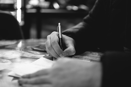 person signing a petition
