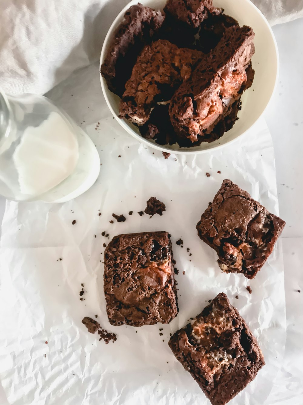 chocolate cake on white ceramic plate