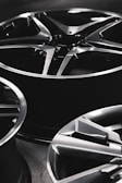 silver and black car wheel