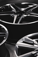 silver and black car wheel